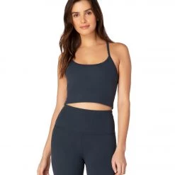 Beyond Yoga Slim Racerback Cropped Tank Nocturnal Navy