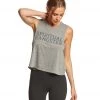 CLOTHING Spiritual Gangster SG Varsity Crop Tank Heather Grey