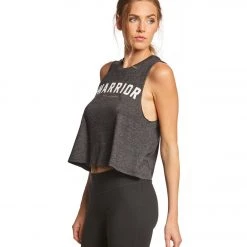 Spiritual Gangster Warrior Crop Tank Vintage Black CLOTHING