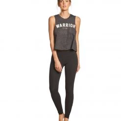 Spiritual Gangster Warrior Crop Tank Vintage Black CLOTHING