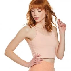 Beyond Yoga Slim Racerback Cropped Tank Coral Dust CLOTHING