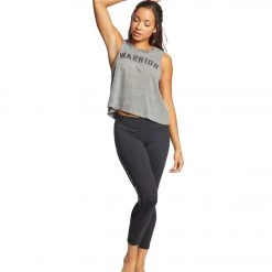 Spiritual Gangster Warrior Crop Tank Heather Grey CLOTHING