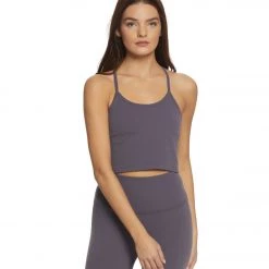 Beyond Yoga Slim Racerback Cropped Tank Deep Amethyst CLOTHING