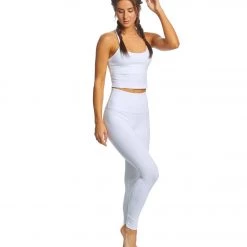 CLOTHING Beyond Yoga Slim Racerback Cropped Tank White 11 CLOTHING Beyond Yoga Slim Racerback Cropped Tank White