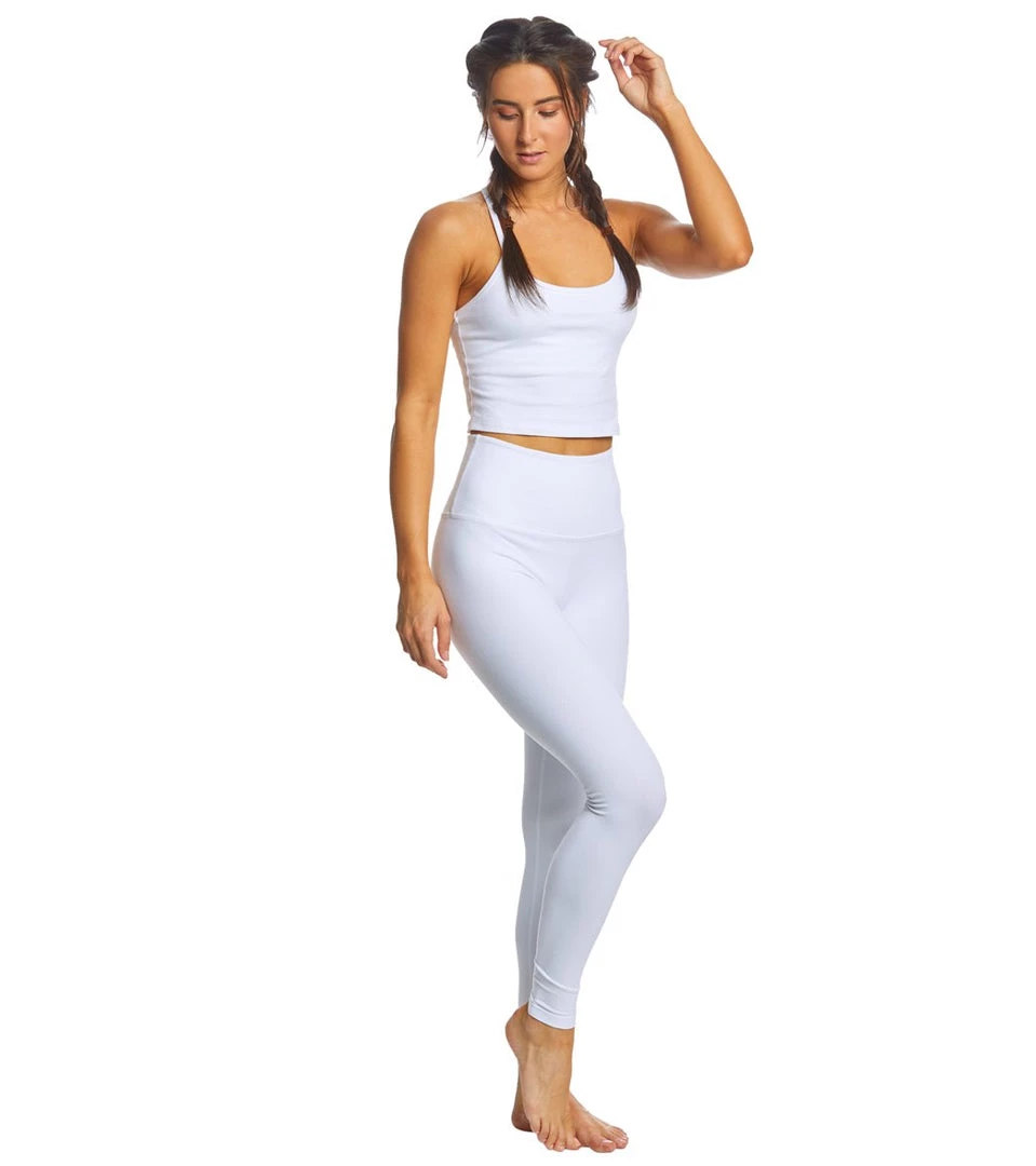 CLOTHING Beyond Yoga Slim Racerback Cropped Tank White 6 CLOTHING Beyond Yoga Slim Racerback Cropped Tank White