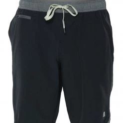 Vuori Men's Banks Shorts Black Linen Texture