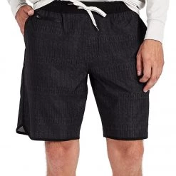 Vuori Men's Banks Shorts Black Herringbone Texture CLOTHING
