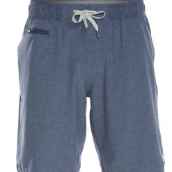 Vuori Men's Banks Shorts Navy Engineered Stripe