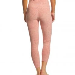 Beyond Yoga Jungle Fern Spacedye High Waisted Yoga Capris Rainwash Pink Shell Jungle Fern