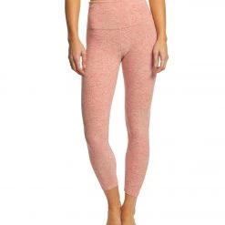 Beyond Yoga Jungle Fern Spacedye High Waisted Yoga Capris Rainwash Pink Shell Jungle Fern