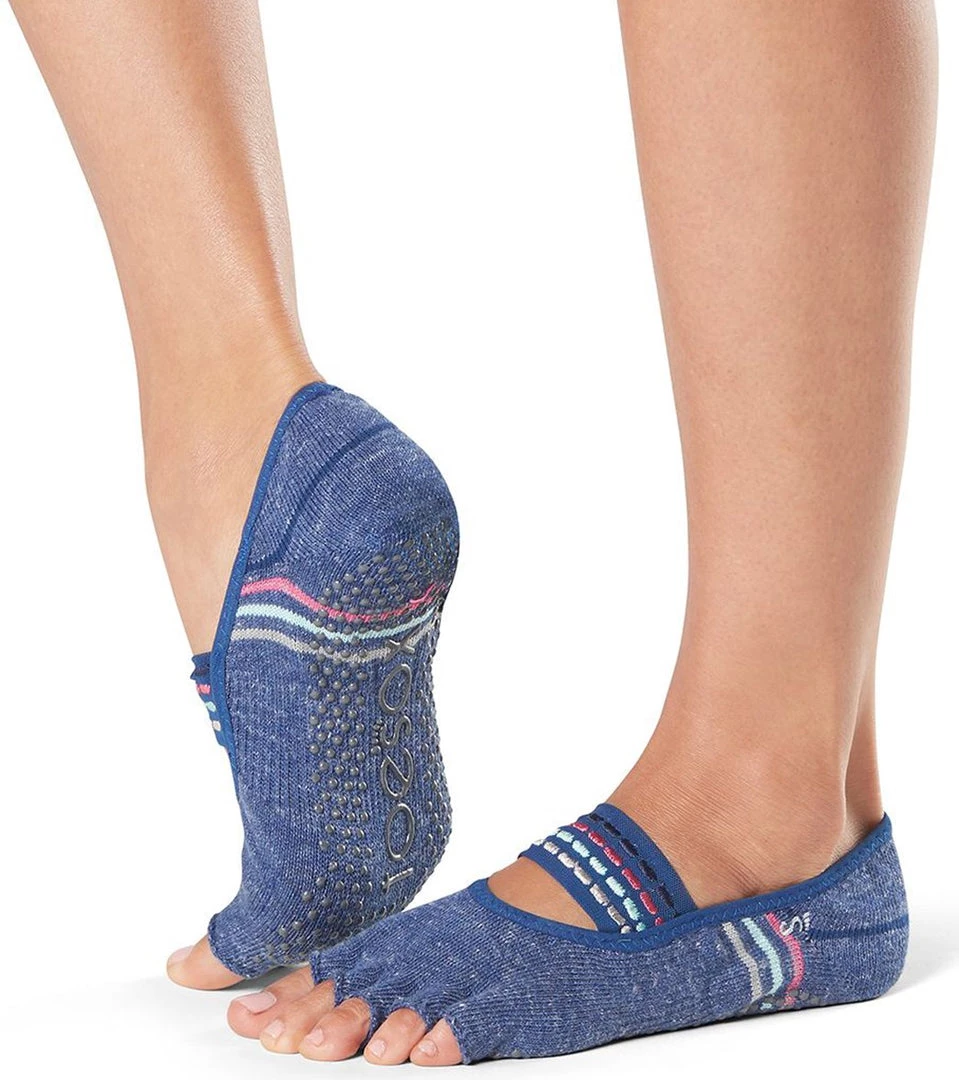 Toesox Mia Half-Toe Yoga Grip Socks Jock 3 Toesox Mia Half-Toe Yoga Grip Socks Jock
