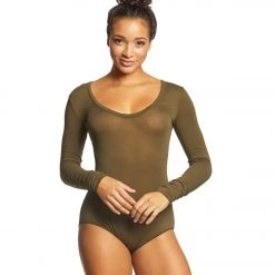 Free People Bodysuit Easy Peasy Moss CLOTHING