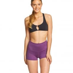 CLOTHING Mika Yoga Wear Bella High Waist Yoga Shorts Indigo