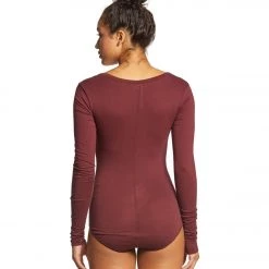 CLOTHING Free People Bodysuit Easy Peasy Wine 10 CLOTHING Free People Bodysuit Easy Peasy Wine