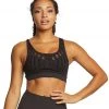 Betsey Johnson Performance Slit Mesh Seamless Bra Black