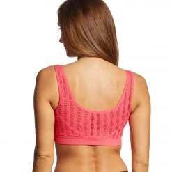 CLOTHING Betsey Johnson Performance Slit Mesh Seamless Bra Watermelon