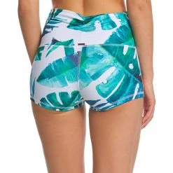 Mika Yoga Wear Bella High Waist Yoga Shorts Banana Leaf CLOTHING