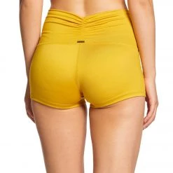 Mika Yoga Wear Bella High Waist Yoga Shorts Mustard