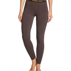 Hard Tail Logo Yoga Leggings Raven CLOTHING