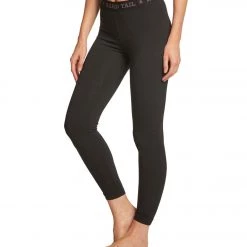 Women Hard Tail Logo Yoga Leggings Black