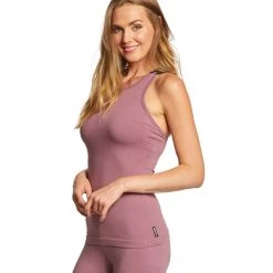 CLOTHING Hard Tail Logo High Neck Yoga Support Tank Top Crush