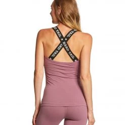 CLOTHING Hard Tail Logo High Neck Yoga Support Tank Top Crush