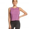 CLOTHING Marika Flounce Yoga Crop Top Concord Grape