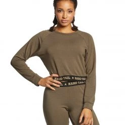 Women Hard Tail Logo Cropped Pullover