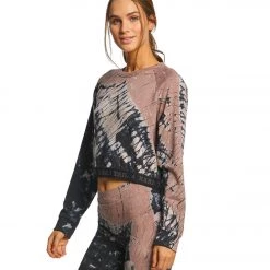 Hard Tail Logo Cropped Pullover Brown/Black Diagonal Butterfly 10 Hard Tail Logo Cropped Pullover Brown/Black Diagonal Butterfly