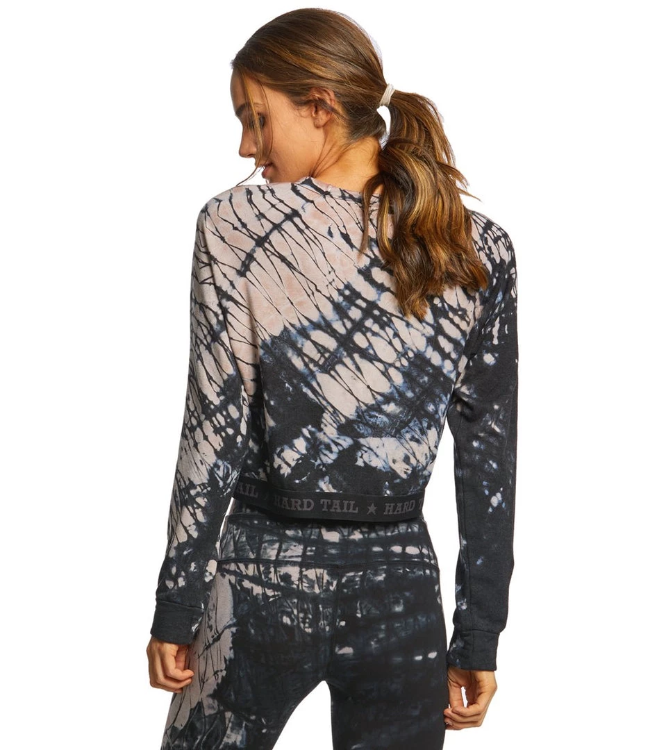 Hard Tail Logo Cropped Pullover Brown/Black Diagonal Butterfly 5 Hard Tail Logo Cropped Pullover Brown/Black Diagonal Butterfly