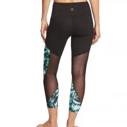 Balance Collection Nola Yoga Capris With Pockets Viridian Green Tropic