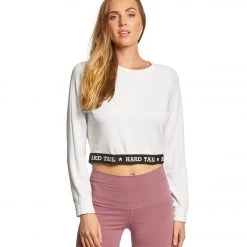 CLOTHING Hard Tail Logo Cropped Pullover White