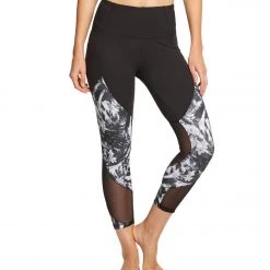 Balance Collection Nola Yoga Capris With Pockets Purple Rose Tropic