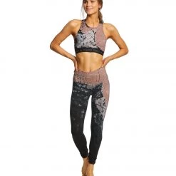 Hard Tail Logo Yoga Sports Bra Brown/Black Diagonal Butterfly 12 Hard Tail Logo Yoga Sports Bra Brown/Black Diagonal Butterfly