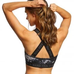 Hard Tail Logo Yoga Sports Bra Brown/Black Diagonal Butterfly 15 Hard Tail Logo Yoga Sports Bra Brown/Black Diagonal Butterfly