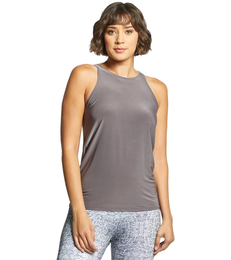 Onzie Tie Back Tank Graphite CLOTHING 4 Onzie Tie Back Tank Graphite CLOTHING