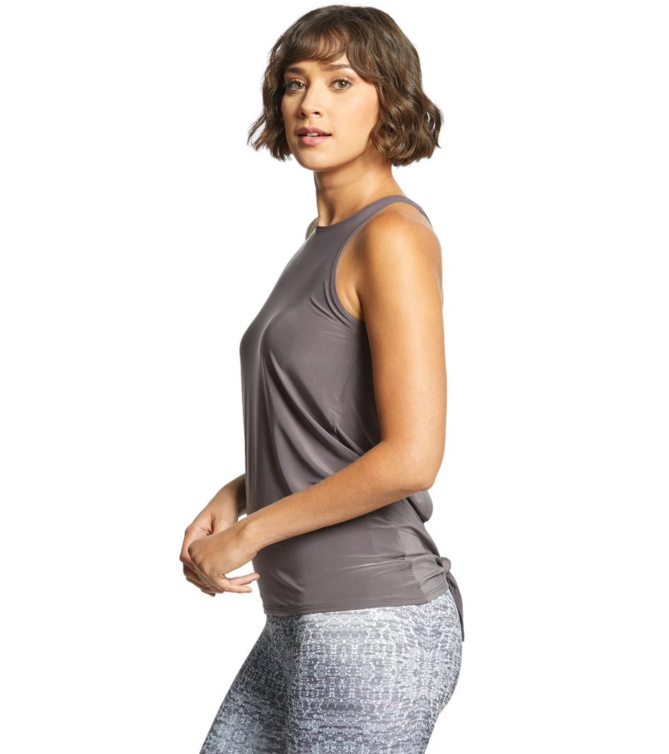 Onzie Tie Back Tank Graphite CLOTHING 5 Onzie Tie Back Tank Graphite CLOTHING