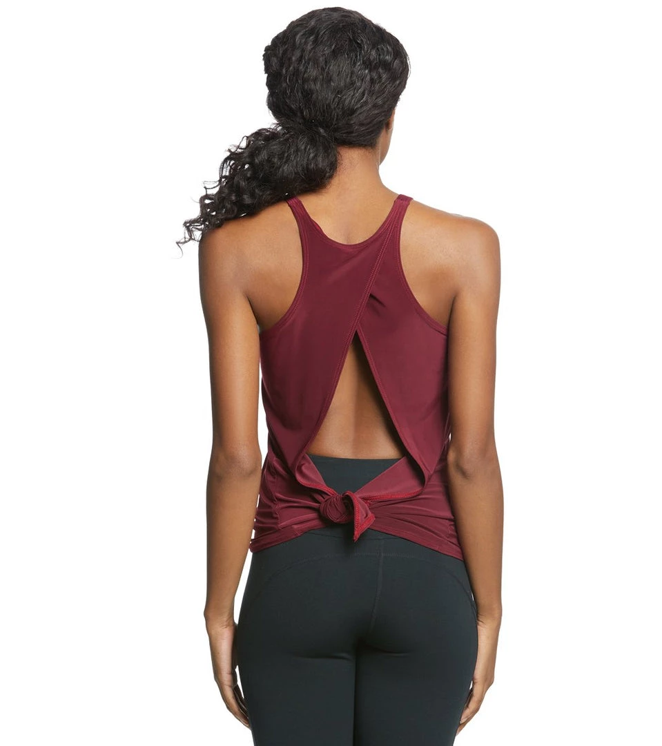 Onzie Tie Back Tank Burgundy CLOTHING 3 Onzie Tie Back Tank Burgundy CLOTHING