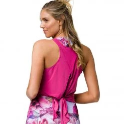 Onzie Tie Back Tank Magenta