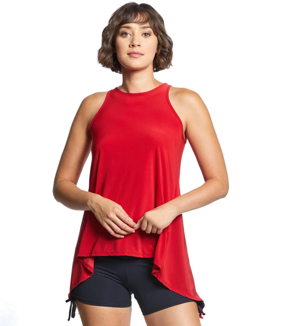 Onzie Tie Back Tank Red 4 Onzie Tie Back Tank Red