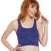 NUX Be Free Mineral Wash Seamless Yoga Crop Top Ultramarine Wash CLOTHING