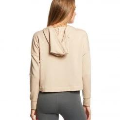 CLOTHING Beyond Yoga Sedona Cropped Hoodie Texas Taupe