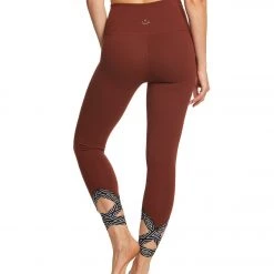 CLOTHING Beyond Yoga Badlands High Waisted Strappy 7/8 Yoga Leggings Red Rock