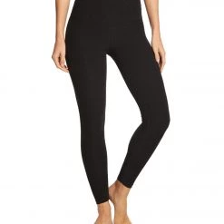 Beyond Yoga Across The Strap High Waisted 7/8 Yoga Leggings Darkest Night