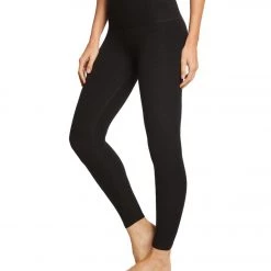Beyond Yoga Across The Strap High Waisted 7/8 Yoga Leggings Darkest Night