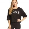 CLOTHING Betsey Johnson Performance LOVE Distressed Boxy Tee