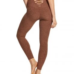 Beyond Yoga Across The Strap High Waisted 7/8 Yoga Leggings Red Rock/Tumbleweed CLOTHING