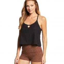 Beyond Yoga Curve Cropped Tank Darkest Night