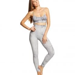 Spiritual Gangster Seamless Scoop Tie Dye Bralette Tie Dye Grey