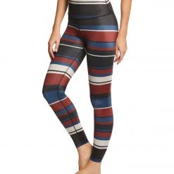 Beyond Yoga Stripe Lux High Waisted 7/8 Yoga Leggings Fallen Stripe
